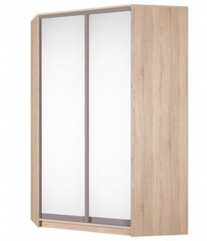 Шкаф угловой Аларти (YA-230х1400(602) (10) Вар. 5; двери D5+D5), с зеркалом в Чебоксарах - изображение