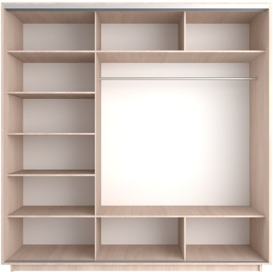 Шкаф 3-х створчатый Экспресс (Комби) 2100х600х2200, дуб молочный в Чебоксарах - изображение 1