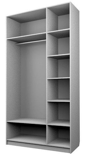 Распашной шкаф ЭШ3-РС-23-12 Зс (с зеркалом), Дуб Крафт белый в Чебоксарах - изображение 1