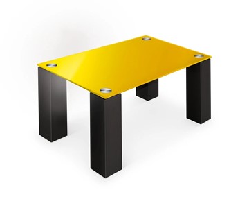 Журнальный стол Колизей-8, черный/желтое стекло в Чебоксарах