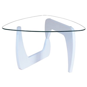 Стеклянный стол Берген-3, белый в Чебоксарах