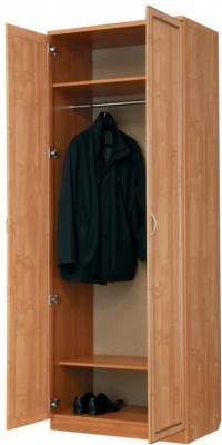 Шкаф 2-х створчатый 100 со штангой, цвет Дуб Сонома в Чебоксарах - изображение 1