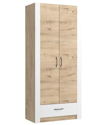 Шкаф гардеробный Ева 5 М1 дуб ирландский/белый матовый в Чебоксарах - изображение