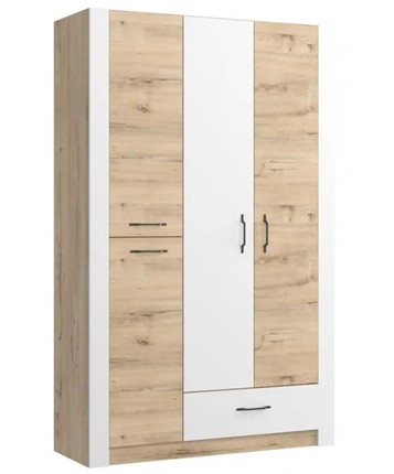 Шкаф гардеробный Ева 5 М2 дуб ирландский/белый матовый в Чебоксарах - изображение