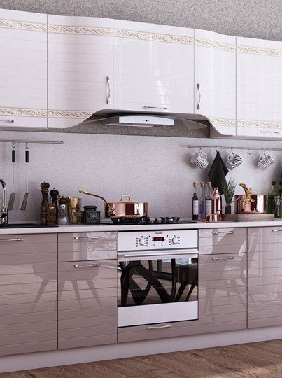Модульный кухонный гарнитур Анастасия цвет капучино 2 (260 см) в Чебоксарах - изображение 10