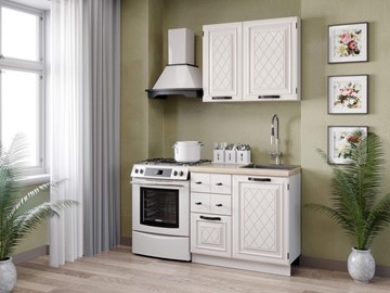 Модульный кухонный гарнитур Марина 1500(Белый/Алебастр) в Чебоксарах