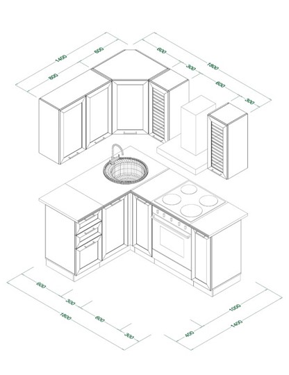Гарнитур кухонный МК РИВЬЕРА Комплект №9 1,4х1,8м угловая ПВХ Белый в Чебоксарах - изображение 8