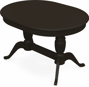 Кухонный стол раздвижной Леонардо-2 исп. Овал, тон 11 (Морилка/Эмаль) в Чебоксарах