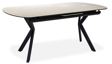 Кухонный раздвижной стол Шамони 2CX 160х90 (Oxide Avorio/Графит) в Чебоксарах - предосмотр