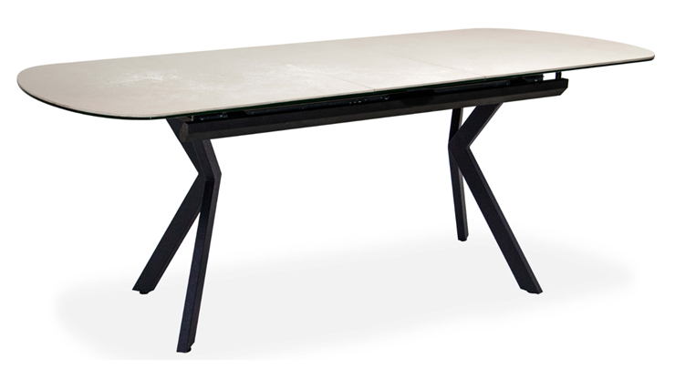 Кухонный раздвижной стол Шамони 3CX 180х95 (Oxide Avorio/Графит) в Чебоксарах - изображение 1