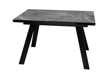 Кухонный стол раскладной DikLine DKL140 Керамика Черный мрамор/опоры черные (2 уп.) в Чебоксарах