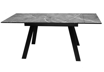 Кухонный стол раздвижной DikLine DKL140 Керамика Серый мрамор/опоры черные (2 уп.) в Чебоксарах - предосмотр 4