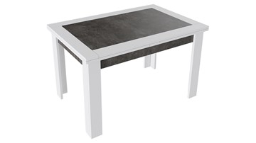 Кухонный стол раздвижной Хьюстон тип 4 (Белый/Ателье темный) в Чебоксарах