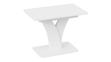 Кухонный стол раздвижной Люксембург тип 2 (Белый/Стекло белое матовое) в Чебоксарах