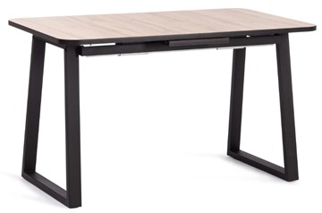 Кухонный стол раскладной MALTIDO ЛДСП/HPL/металл, 130/160x75x75 Дуб Вотан/чёрный арт.19745 в Чебоксарах