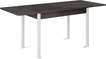 Кухонный стол раскладной Милан-2 EVO, ноги белые, серый камень в Чебоксарах - предосмотр 1