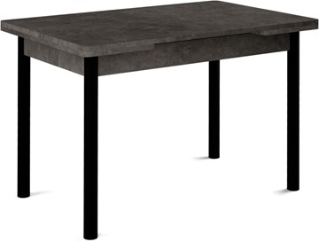 Кухонный стол раздвижной Милан-2 EVO, ноги черные, серый камень в Чебоксарах