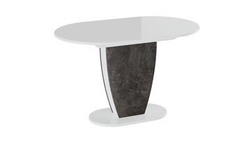 Кухонный раскладной стол Монреаль тип 1 (Белый глянец/Моод темный) в Чебоксарах