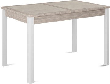 Кухонный стол раздвижной Ницца-1 ПЛ (ноги белые, плитка бежевая/лофт) в Чебоксарах