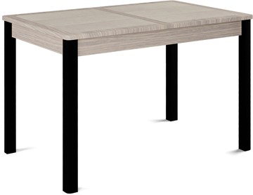 Обеденный раздвижной стол Ницца-1 ПЛ (ноги черные, плитка бежевая/лофт) в Чебоксарах