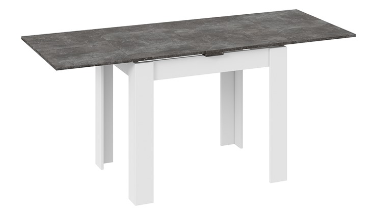 Обеденный раздвижной стол Промо тип 3 (Белый/Ателье темный) в Чебоксарах - изображение 1