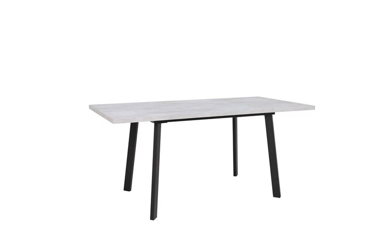 Обеденный раздвижной стол Робин, опоры прямые, цемент светлый в Чебоксарах - изображение 2