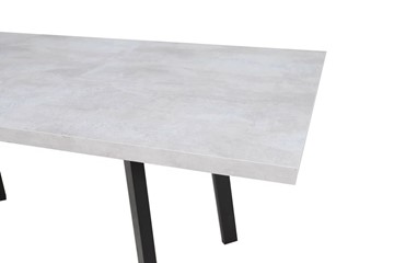 Обеденный раздвижной стол Робин, опоры прямые, цемент светлый в Чебоксарах - предосмотр 3