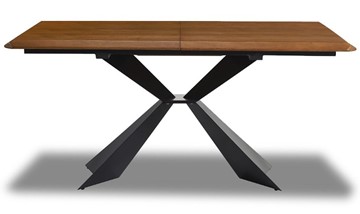 Кухонный стол раскладной T1712A: орех 180 (WK-07)/черный (PC-02) в Чебоксарах