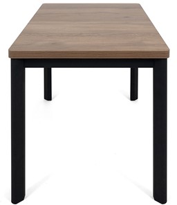 Обеденный раздвижной стол Токио-2L (ноги металлические черные, дуб табако) в Чебоксарах - предосмотр 2
