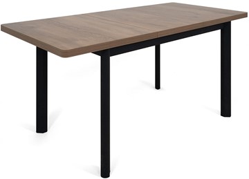 Обеденный раздвижной стол Токио-2L (ноги металлические черные, дуб табако) в Чебоксарах - предосмотр 3