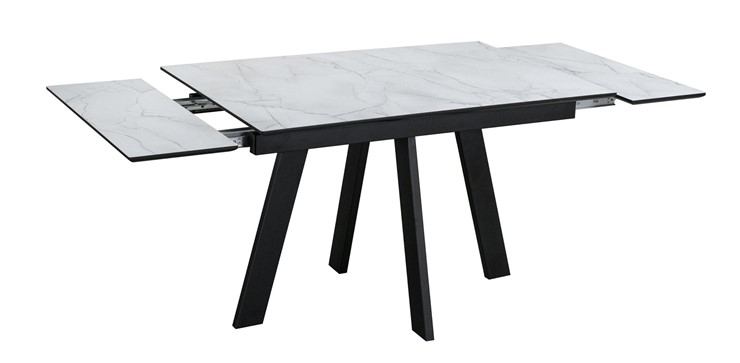 Кухонный стол раскладной Wings, Жемчужный Перито/Черный в Чебоксарах - изображение 1