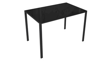 Обеденный стол Торрес тип 1 (Черный муар/Черный глянец) в Чебоксарах