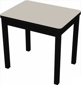 Кухонный раздвижной стол Бари дерево №8 (стекло белое/черный) в Чебоксарах - предосмотр