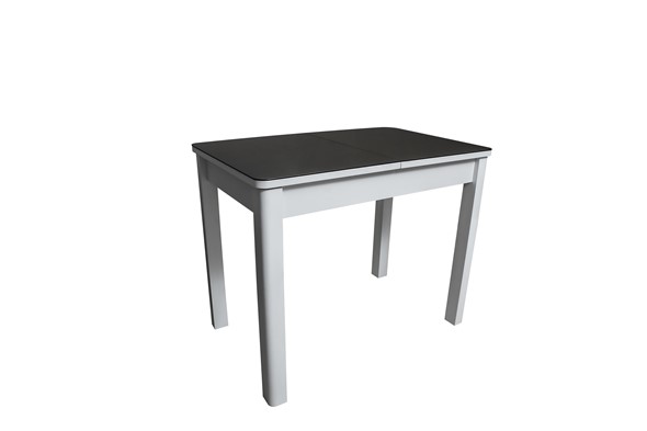 Кухонный стол раздвижной Айсберг-1СТ белое-черное в Чебоксарах - изображение