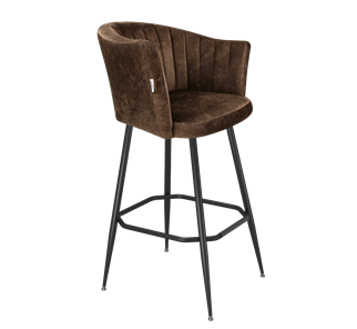 Барный стул SHT-ST42-1 / SHT-S148 (кофейный трюфель/черный муар) в Чебоксарах