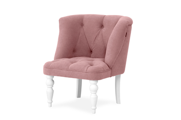 Кресло Бриджит розовый ножки белые в Чебоксарах