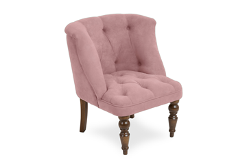 Кресло на ножках Бриджит розовый ножки коричневые в Чебоксарах