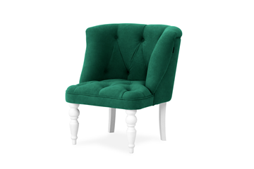 Кресло Бриджит зеленый ножки белые в Чебоксарах