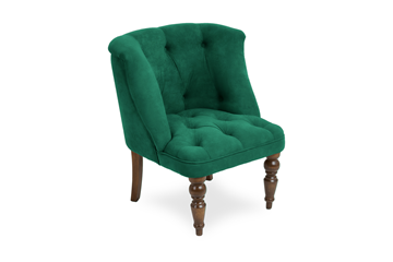 Кресло на ножках Бриджит зеленый ножки коричневые в Чебоксарах