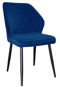 Обеденный стул 222, микровелюр Z20 синий, ножки черные в Чебоксарах