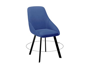 Кухонный стул 246 Поворотный синий/черный в Чебоксарах