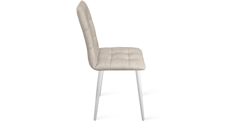 Обеденный стул Аспен К1С (Белый матовый/Микровелюр Duna Brilliant) в Чебоксарах - изображение 1