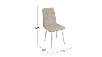 Обеденный стул Аспен К1С (Белый матовый/Микровелюр Duna Brilliant) в Чебоксарах - предосмотр 5