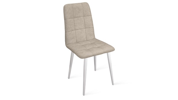 Обеденный стул Аспен К1С (Белый матовый/Микровелюр Duna Brilliant) в Чебоксарах - изображение