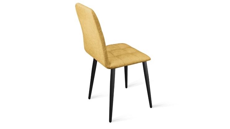 Обеденный стул Аспен К1С (Черный муар/Микровелюр Duna Curcuma) в Чебоксарах - изображение 2