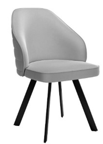 Кухонный стул dikline 276 Е28 светло-серый  ножки черные в Чебоксарах