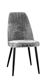 Мягкий стул DikLine 326 микровелюр M13 светло-серый, ножки черные в Чебоксарах