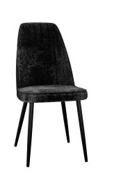 Кухонный стул DikLine 326 микровелюр M18 черный, ножки черные в Чебоксарах - изображение