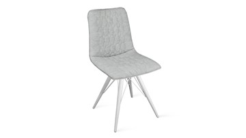 Обеденный стул Хьюго К3 (Белый матовый/Микровелюр Duna Silver) в Чебоксарах
