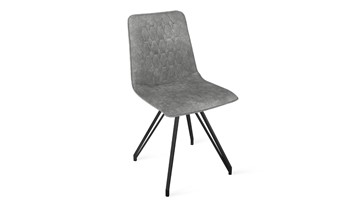 Обеденный стул Хьюго К4 (Черный муар/Микровелюр Wellmart Silver) в Чебоксарах